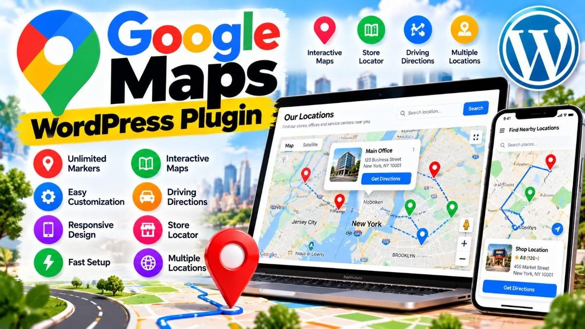 WordPress Google Maps Plugin – Interactive Maps &amp; Location Finder for WordPress