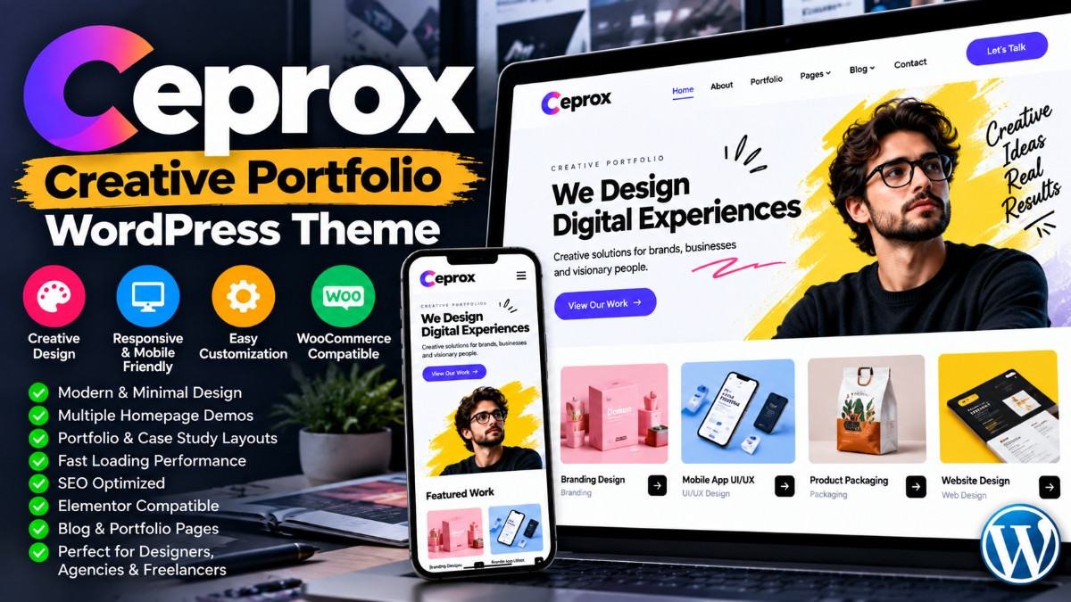 Ceprox – Creative Portfolio WordPress Theme for Designers, Agencies &amp;amp; Freelancers