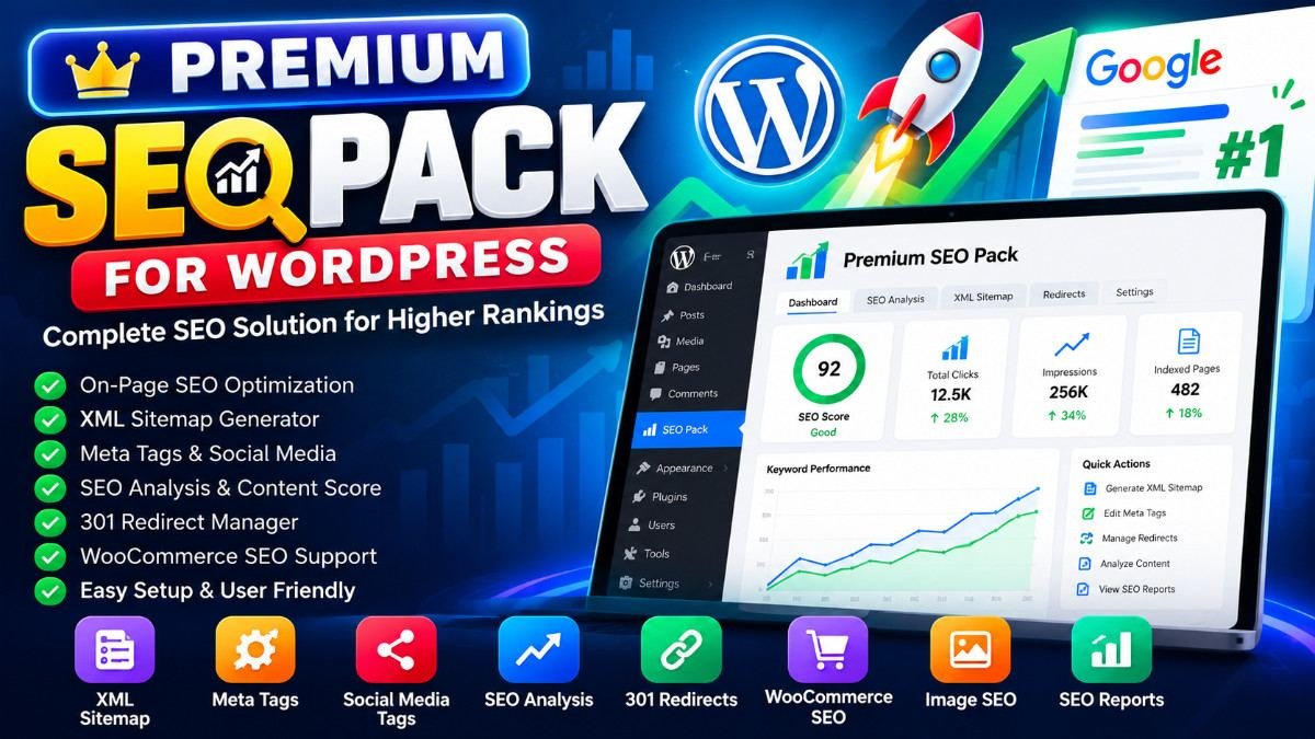 Premium SEO Pack for WordPress – Complete SEO Optimization Plugin for Higher Google Rankings