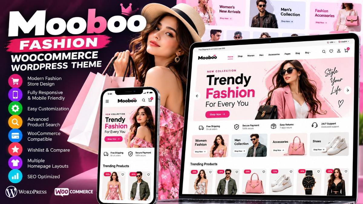 Mooboo – Fashion WooCommerce WordPress Theme | Modern Clothing, Apparel &amp; Online Store Theme