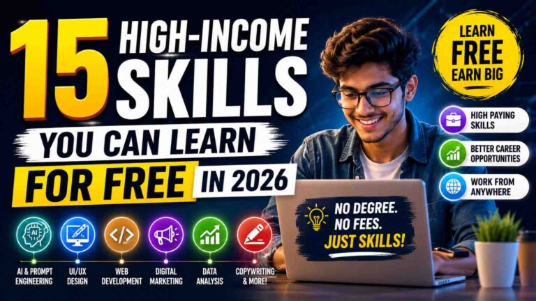 15 High-Income Skills You Can Learn for Free in 2026