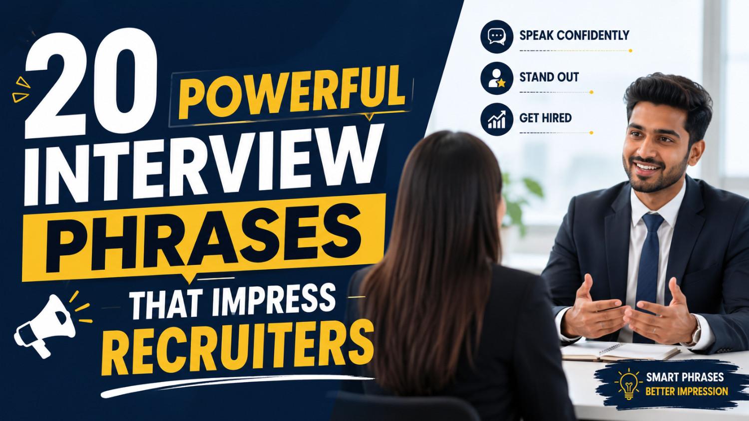 20 Powerful Interview Phrases That Impress Recruiters (With Real Examples)