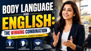 Learn how body language and English work together to improve confidence, communication skills, job interviews, and public speaking with practical tips anyone can use.