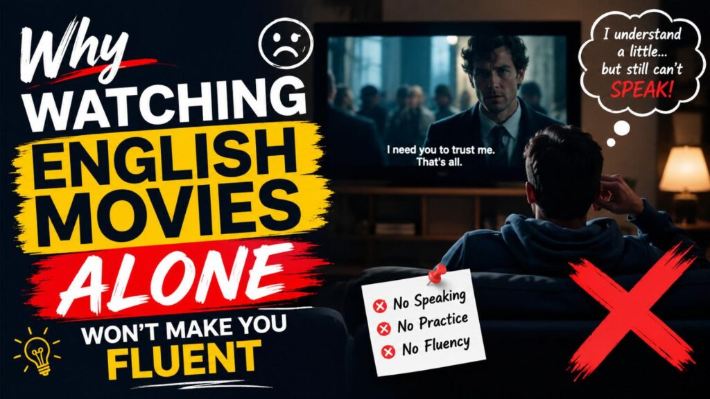 Why Watching English Movies Alone Won't Make You Fluent