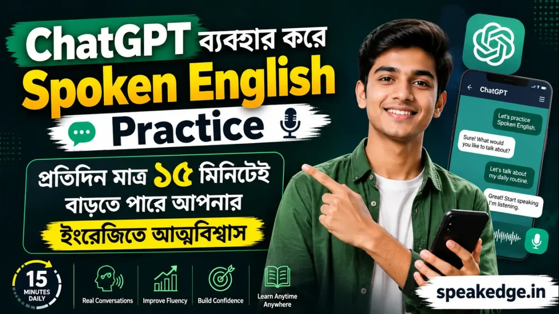 ChatGPT ব্যবহার করে Spoken English Practice প্রতিদিন মাত্র ১৫ মিনিটেই বাড়তে পারে আপনার ইংরেজিতে আত্মবিশ্বাস