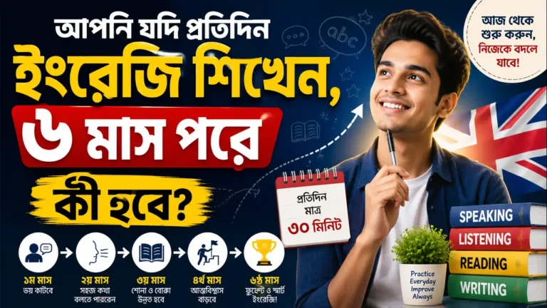 প্রতিদিন ইংরেজি শিখলে ৬ মাস পরে কী হবে