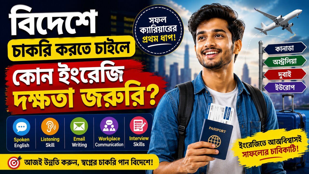 বিদেশে চাকরি করতে চাইলে কোন ইংরেজি দক্ষতা জরুরি