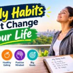 Person journaling and drinking coffee during a morning routine, representing daily habits that change your life