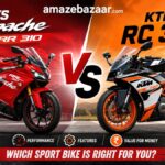 TVS Apache RR 310 vs KTM RC 390 sport bike comparison thumbnail showing both motorcycles side by side.
