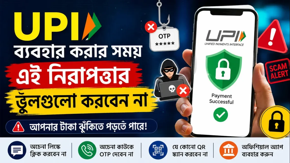 UPI ব্যবহার করার সময় এই নিরাপত্তার ভুলগুলো করবেন না: আপনার টাকা সুরক্ষিত রাখার সম্পূর্ণ গাইড