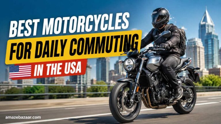 Best motorcycles for daily commuting in the USA parked on a city street