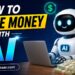 Person using a laptop with AI tools to earn money online in 2027