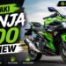 Kawasaki Ninja 500 sportbike parked outdoors, side view showing its trellis frame, dual headlights, and sport fairing