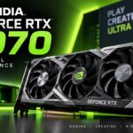 NVIDIA GeForce RTX 5070 graphics card with triple-fan cooling design for high-end 1440p and 4K gaming performance.